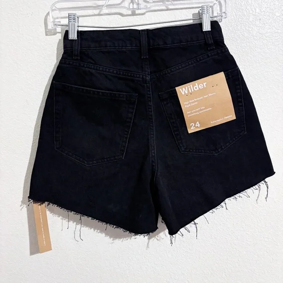 NWT Reformation Jeans Wilder High Rise Relaxed Jean Denim Shorts in Vana - Picture 6 of 11